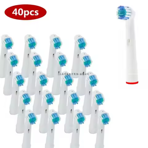 40pcs Replacement Brush Heads for Oral-B Electric Toothbrush Fit Advance Power/Pro Health/Triumph/3D