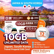 Hello1010 Japan/South Korea Unicom 30 Days Travel Prepaid Sim Card