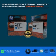 Genuine HP 685 Cyan / Magenta / Yellow / Black Ink Cartridge (Expired Stock)