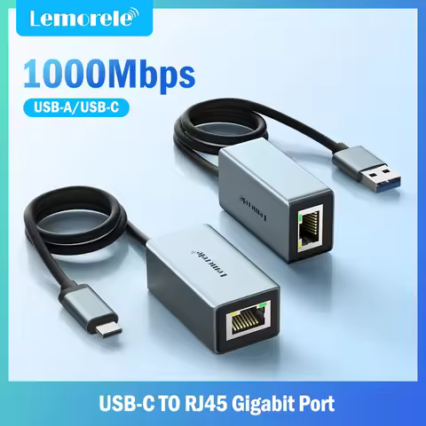 Lemorele TC48 USB Ethernet Adapter USB3.0 1000Mbps USB RJ45 Network Card for Laptop Xiaomi Mi Box S