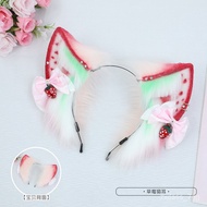 YQ25 Strawberry Cat Ear Headband Spot One Piece Dropshipping Plush Fashion Accessories Comic Show Dress up Simulation An