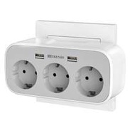 1pc EU Standard Wall Power Socket With 3 AC Power Outlets And 2 USB (5V/2.4A) Charging Ports, 16A 25