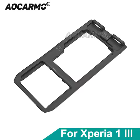 Aocarmo For Sony Xperia 1 III / X1iii MARK3 XQ-BC52 BC62 BC72 Dual SIM Card Holder Tray Slot Plastic
