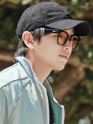 Jackson Wang Sunglasses Men's Trendy Fancy Sunset Blusher Glasses Handsome Myopia Driving Brown Sunglasses Women's Summer