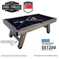 7ft Billiard Pool Table with Table Tennis & Storage Cover. 3 in 1 Pool Table