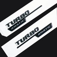 Letter Emblem For Turbo 4matic AMG Badge Fender Supercharge Logo Car Styling Sticker for Mercedes Be