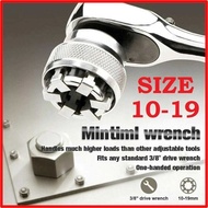 Universal MULTISIZE Socket Wrench Head 10-19mm FittingBolt Socket WRENCH