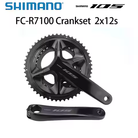 SHIMANO 105 FC-R7100 Crankset 2x12 Speed 165MM/170MM/172.5MM 50-34T/52-36T For Road Bike Bicycles Pa