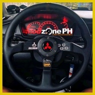 ◇ ☈ ☸ Mitsubishi Ralliart OMP Steering Wheel 14inch Available BOSS KIT ADAPTOR