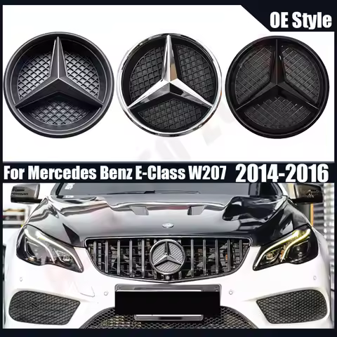 For Mercedes Benz E-Class W207 2014-2016 E250 E350 E400 E500 Front Grill OE Style Chrome Star Emblem