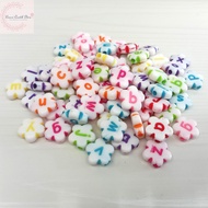 Beads Floral Alphabet Beads Floral Letter Beads