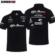 Alfa Romeo đội đua F1 Áo Quần đua polo Áo sơ mi Kimi Nam tùy chọn và nữ bảo hộ lao động alfaromeot T