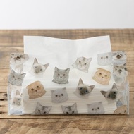 透明防水面紙套 貓臉與動物系列 09 PVC收納盒