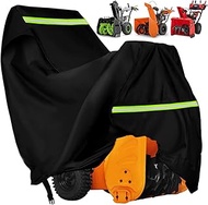 Snow Blower Cover Heavy Duty 600D Waterproof Universal Fit Cover Snow Thrower Cover-(66.92"L x 32"W 