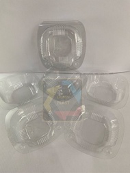 MIKA BURGER/MIKA BULAT/MIKA BENTO BULAT/TEMPAT BURGER PLASTIK.MIKA KUE PLASTIK 1 PAK ISI 50 PCS