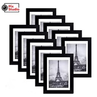 PIX | 4R 6R 8R A4 A3 Photo Frame wooden black white picture frame certificate business license home 