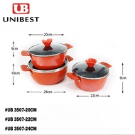 Iron Ear Soup Pot 20cm/22cm/24cm Heavy Duty Cooking Pot Kitchenware