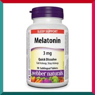 Webber Naturals - 甜睡褪黑激素 (3 毫克) 90 粒 [平行進口] (效期:07/2028*)