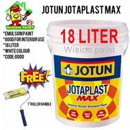 18L ( 18 LITER ) 0000 WHITE JOTUN JOTAPLAST MAX ( FREE 7" ROLLER SET )  (CAT KAPUR) WATER BASED