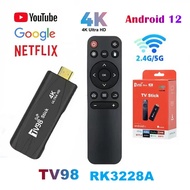 แอนดรอยด์สติ๊ก 4K TV Stick แอนดรอยด์ทีวีสติ๊ก 5G WIFI Android TV 12.0 กล่องดิจิตอล Smart TV Box รองร