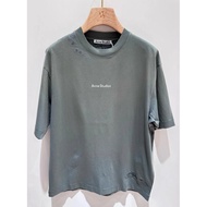 Acne Studios 26 Logo Logo Distressed Patch Retro Round Neck Short-Sleeved T-Shirt, Unisex
