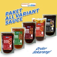 Selera1- ALL VARIANT SAUCE PACKAGE (contains 5 sauces) BBQ Spicy BBQ Sauce Blackpepper Hot Spicy Bol