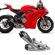 Original Arrow Full System For Ducati Panigale V4 StreetFighter Double Muffler Exhaust Titanium Carb
