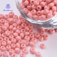 1bag Baking Paint 8/0 Glass Seed Beads Round Dark Salmon 3x1.5-3mm Hole: 1mm 10000pcs/bag 450g/bag