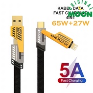 4in1 fast charging data cable 27W + 65W 4in1 charging cable 4in1 5A cable