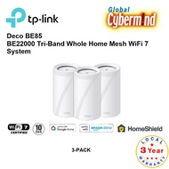 TP LINK Deco BE85 New BE22000 Tri-Band Whole Home Mesh Router WiFi 7 System (2 PACK/ 3 PACK) - 3 Years Local Warranty (Brought to you by Global Cybermind)