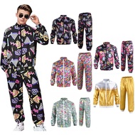 Retro 80s 90s Outfit for Men Side Taping Sportswear Urbanwear Streetwear Casual Long Sleeve 90s Trac