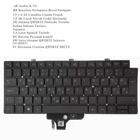 New German CF Swiss Russian Czech Latin SP Italian YU Keyboard for Dell Latitude 5320 5340 P182G,732