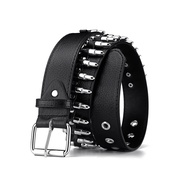 Bullet Rivet Belts Personalized Black Belt Fantastic Pu Leather Belt For Jeans Hip Hop