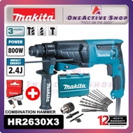 MAKITA Concrete Drill Rotary Hammer (3 Modes 800W) HR2630X3 - 1 Year Warranty (Makita Combination Hammer HR2630 )