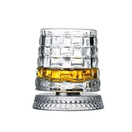 Rotating Whiskey Glass Household Rotating Beer Glass Crystal Glass Glowing Whiskey Glass