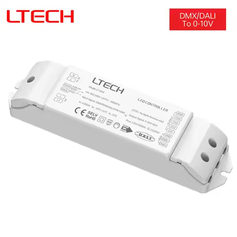 LTECH DMX/DALI To 0-10V Dimming Module 4 channel Output 0-10V Dimmer With Push Switch Dimming For 1-