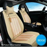 Beige 2-in-1 Cooling Massage Car Seat Cushion Cover Cooler Back Protector Ventilation Cover Mecedes BMW Audi Van Seat Cover Leather Car Seat Cushions