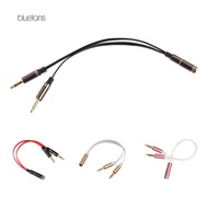 【Bluelans】3.5mm Portable 2 Male to 1 Female Jack Audio Mic Headset Splitter Adapter Cable