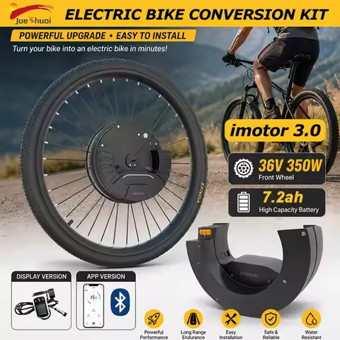 24'-29' 700C IMortor 3.0 Wireless E Bike Wheel Kit 350W Front Motor 40KM/H Electric Bike Conversion 