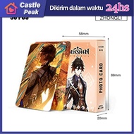 50pPcs / Box Genshin Impact Edition Photocard Anime / Koleksi Photocard Anime Game Genshin Impact