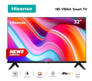 [New2023] Hisense TV 32E4K ทีวี 32 นิ้ว HD VIDAA Smart TV DTS Virtual X Youtube Netflix / DVB-T2 / USB2.0 / HDMI /AV มือหนึ่ง ประกันศูนย์ไทย