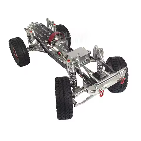 1/10 SCX10 D90 RC Rock Crawler Car Aluminium Alloy Frame Chassis Silver