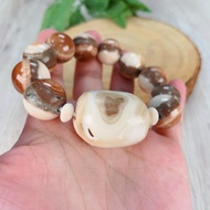 [Qihuahua] Dragon Palace Relics Yellow Spirit Bone Big Bracelet.buddha Eye Buddha Beads.intelligent 