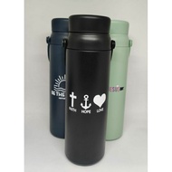 Spiritual tumbler faith hope love black