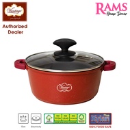 Vantage Nonstick Aluminium Die Cast Maroon Gold Sauce Pot with Lid / Wokpan / Kitchenware / Dinnerwa
