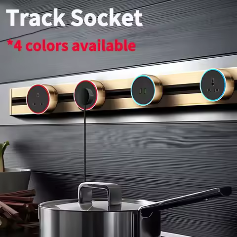 Wall Mounted 8000W UK US AU EU Standard Usb Portable Rail Power Track Socket Household Removable Ele