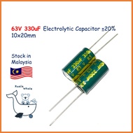 63V 330uF Electrolytic Capacitor Kapasitor 10x20mm 63V330UF Elco (1pc)