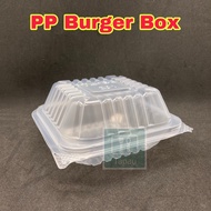 TAPAU - TAGE 201 PP Burger Box [ 100pcs± ] Disposable Plastic Food Box / KOTAK NASI KECIL / TG201