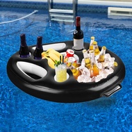 (REJY) Inflatable Floating Drink Holder Float Beer Drinking Cooler Bar Tray Large Capacity Drink Flo