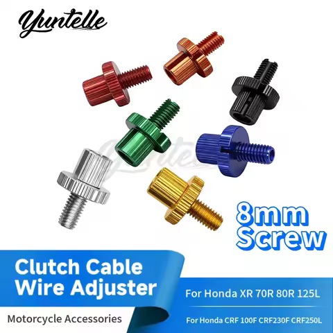 CNC Clutch Cable Wire Adjuster M8 Screw For Honda CRF230F CRF250L XR 70R 80R 125L 400R 250R CRF100F 